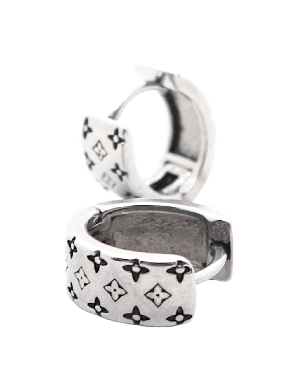 Sterling Silver Plated Silver Huggie Hoop Earrings Minimalist - Picture 13 of 15